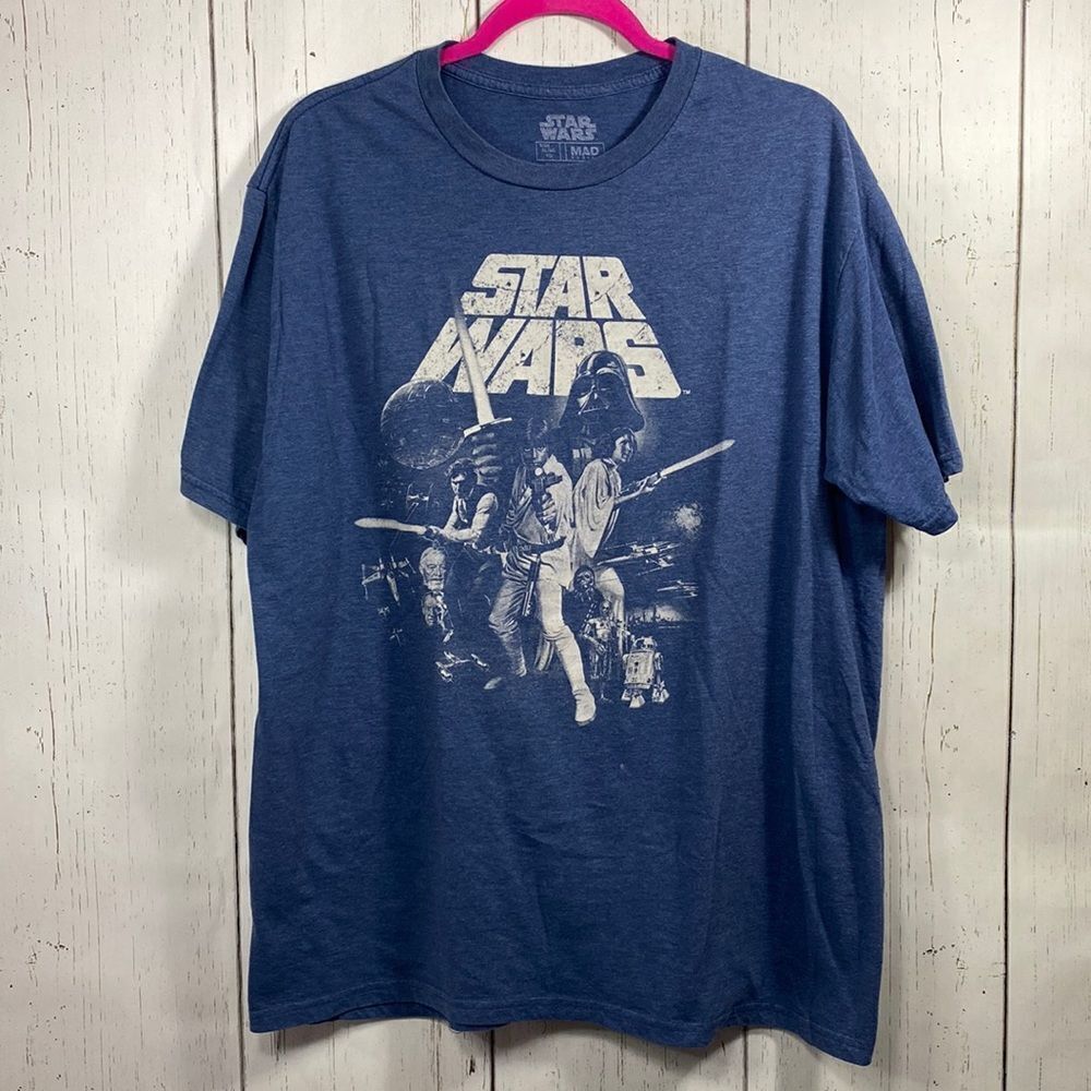 Mad Engine Star Wars Mens T-shirt Classic New Hope Movie Poster Image